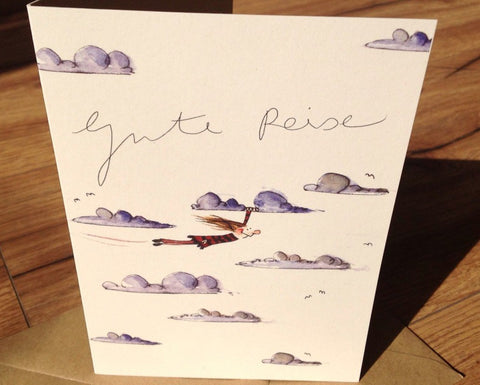 Klappkarte Gute Reise Wolke (Erichsen) - Polly Paper