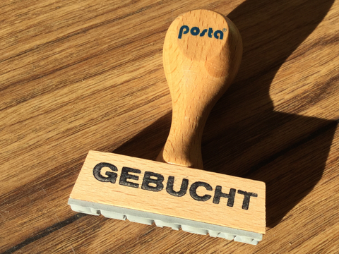 Textstempel "gebucht" Buche - Polly Paper