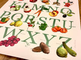 Poster ABC Früchte Alphabet