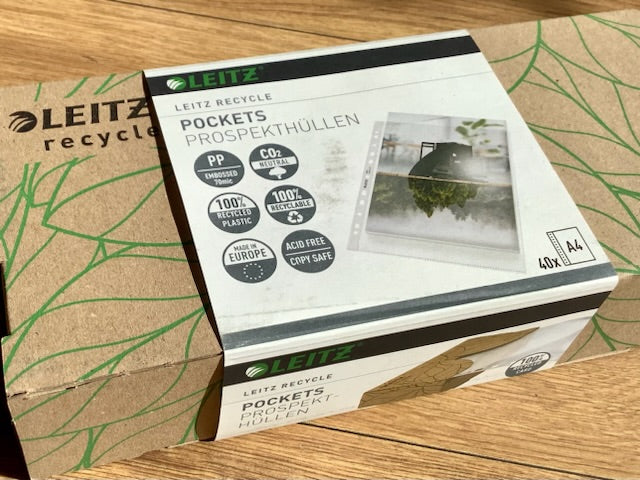 Prospekthüllen recycelt 40St. LEITZ A4 genarbt