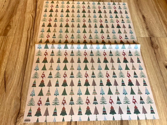 X-Mas Trees Geschenkpapier recycelt