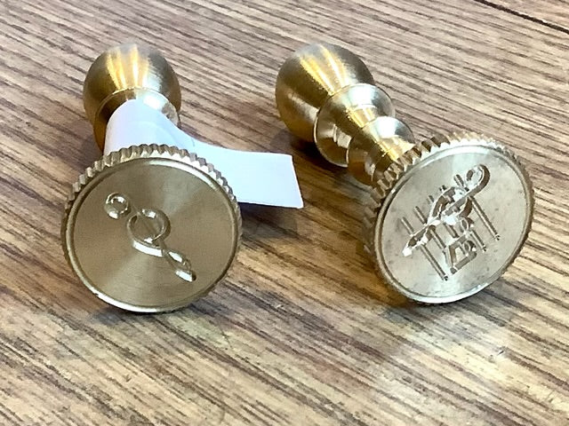 Messing-Siegel Motiv° (Lilie, Noten)