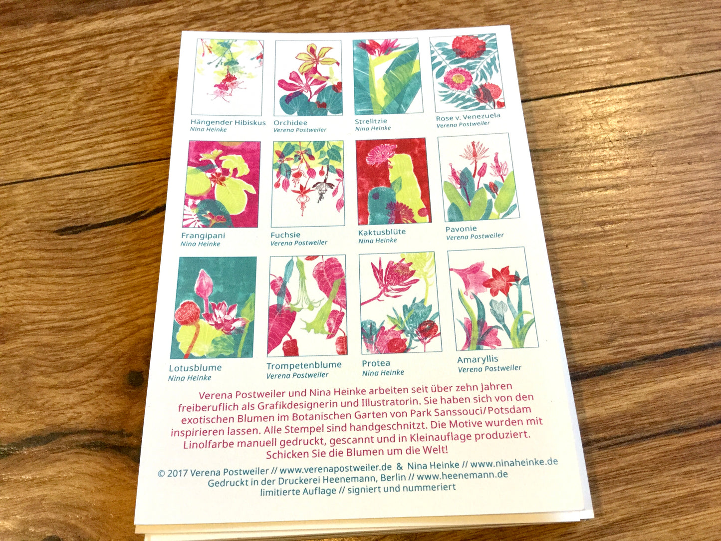 Postkarten-Set 6 Blumen Friedrichs Garten°