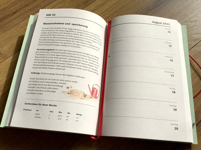 Wochenkalender TaschenGARTEN Notizbuch