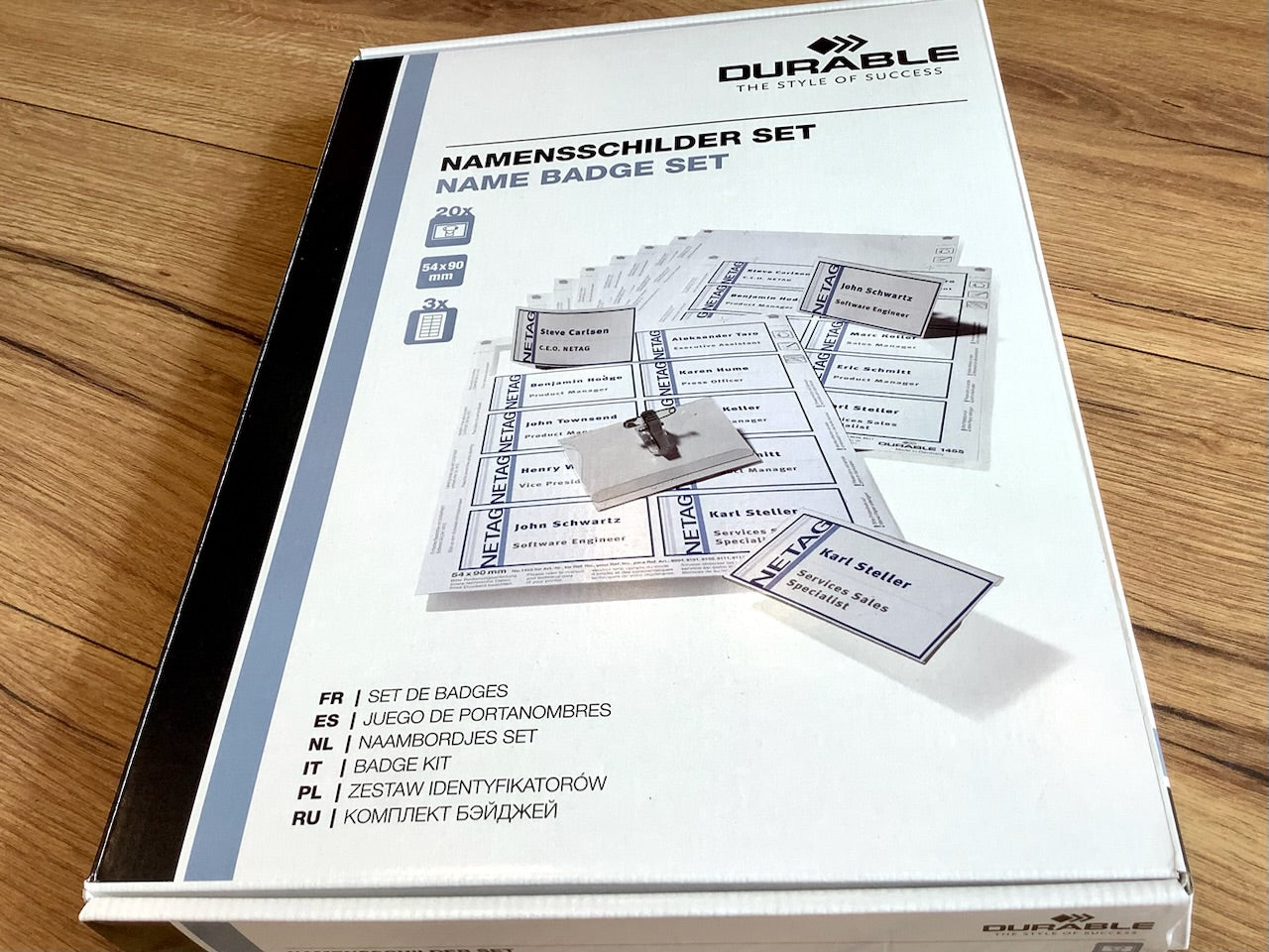 Namensschilder Kombiklemme PP Click Fold Durable°