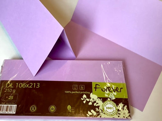 Doppelkarten DL flieder 25 St. (forever)