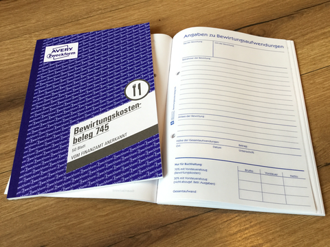 Bewirtungskostenbeleg A5 Avery745 - Polly Paper