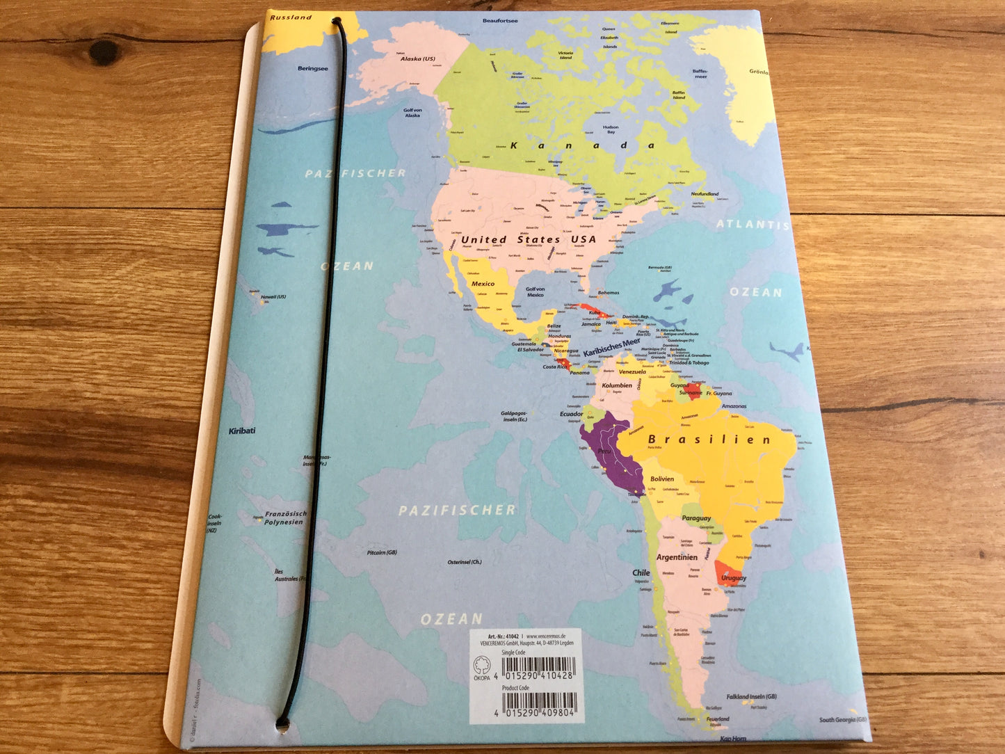 Sammelmappe A4 Weltkarte