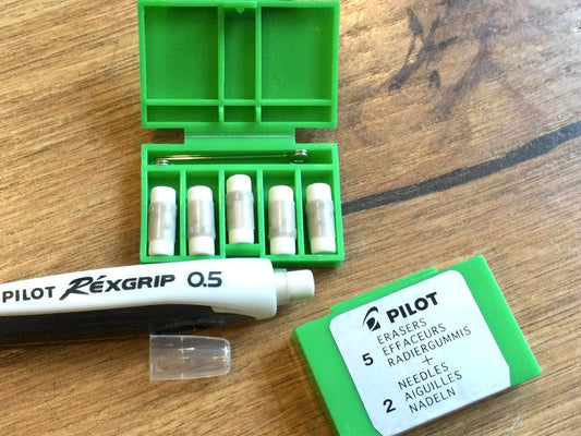 Ersatzradierer 5er-Pack für Druckbleistift Pilot begreen