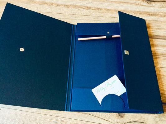 Sammelmappe Druckknopf dunkelblau Angebotsmappe