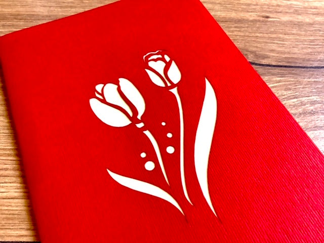 3D-Karte Tulpen Pop-up-Karte