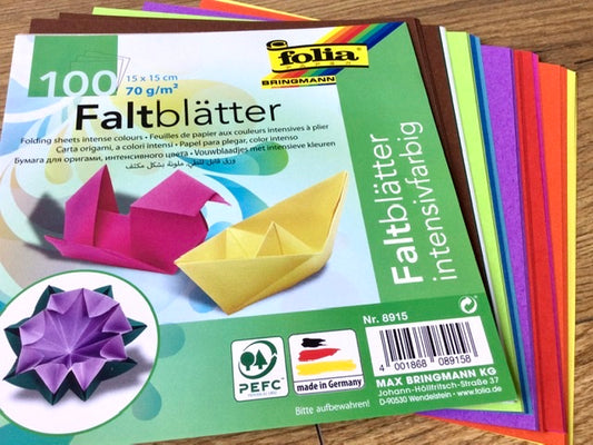 Faltblätter 15x15 100Bl 70g 10 Farben