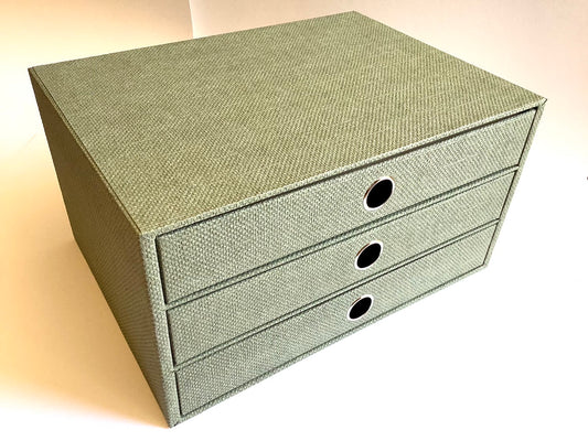 Schubladenbox 3er A4 salbeigrün S.O.H.O. Rössler
