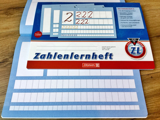 Schulheft A4 Lin. ZL quer Zahlenlernheft Brunnen