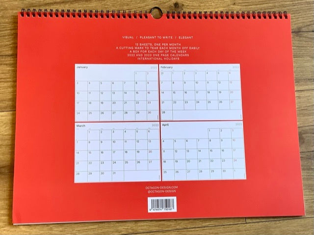 Wandkalender A3 Monatskalender Octàgon 2026