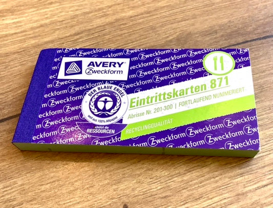 Eintrittskartenblock 871 Avery Zweckform