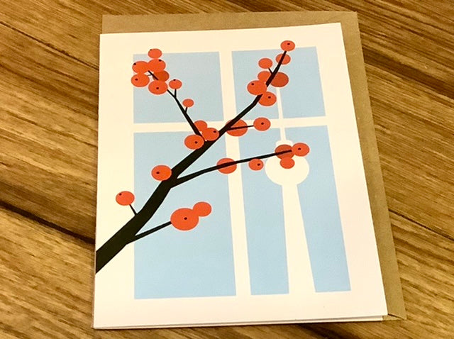 X-Mas Ilex Fernsehturm Briefkarte Berlin