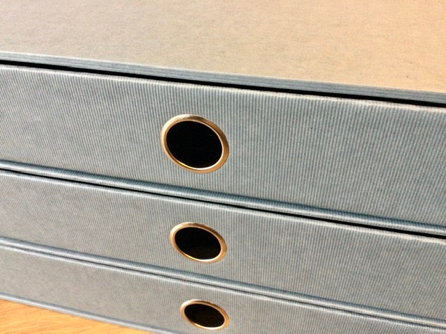 Schubladenbox 3er A4 Denim SOHO Rössler