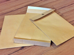 B4 Faltentaschen braun oF 4cm x10 - Polly Paper