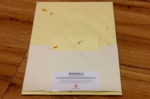 Briefset Marigold Bütten 10xA4 5xC6 - Polly Paper