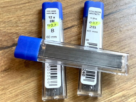 Feinminen 0,7mm 12x 6cm Grafitminen KiN°