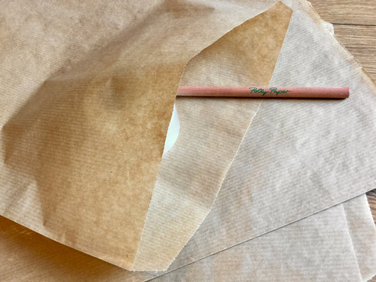 Flachbeutel groß braun 22x36cm Kraftpapier