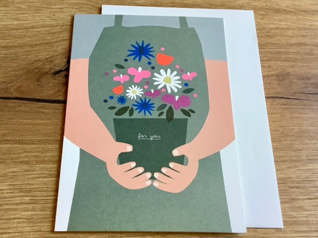 Grußkarte Flower Pot "for you" (ptm)