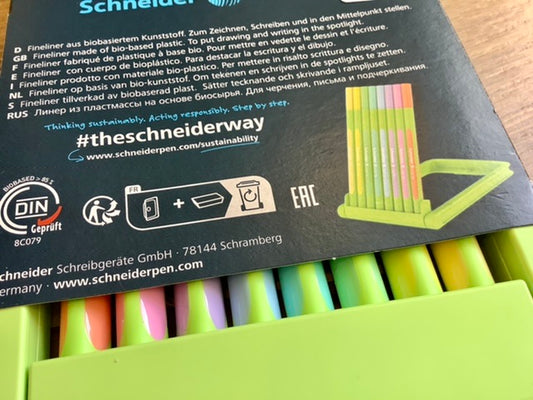 Fineliner Line-up Set pastell 8erSet - Polly Paper - Umweltfreundliche Schreibwaren