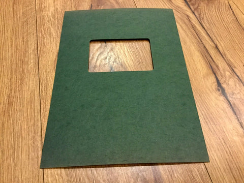 Karton-Deckblatt mit Fenster 650g/m² grün