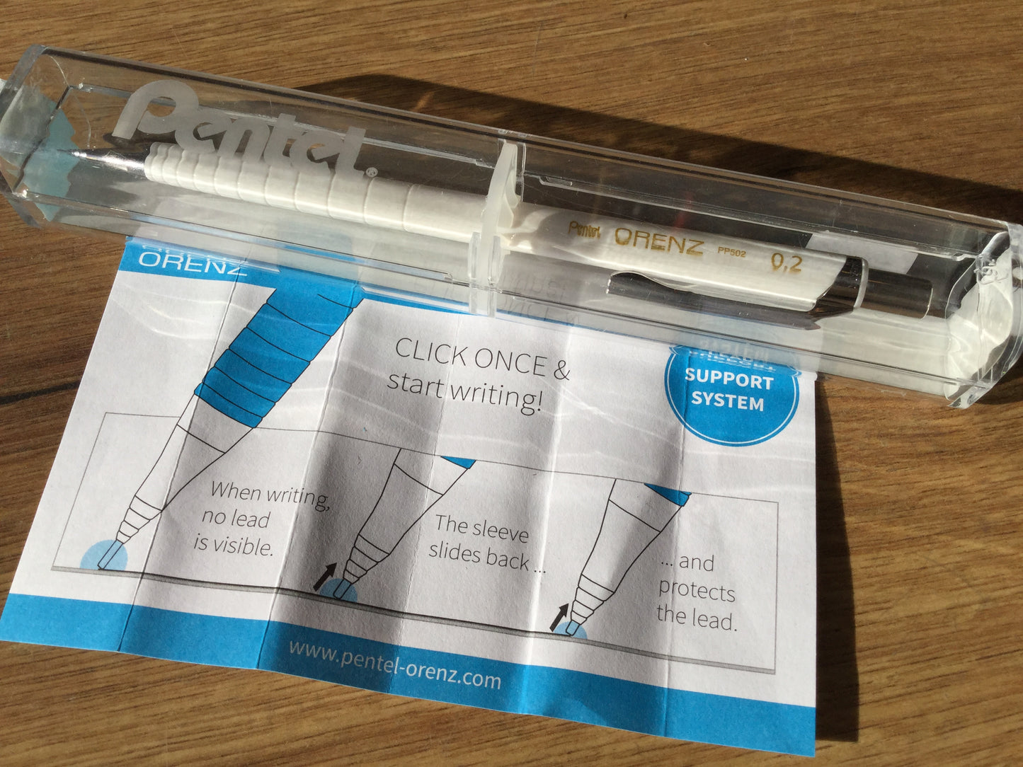 Druckbleistift 502 0,2mm Orenz weiß Pentel