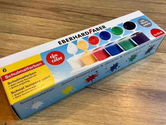 Schulmalfarben Tempera 6x25ml Faber