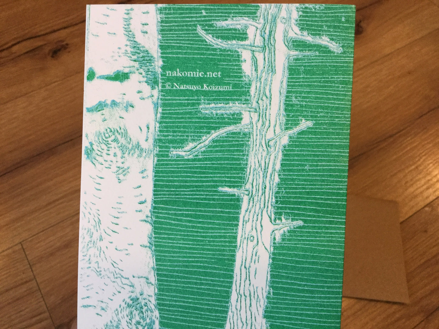 Briefkarte Birken II Wald (Nakomie)