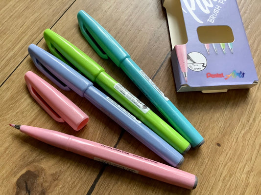 Set 4 Brush Sign Pen Pentel°