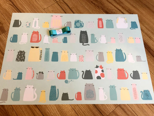 Geschenkpapier Cats Bow&Hummingbird