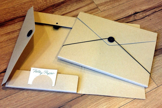 Sammelmappe A4 naturbraun +Stiftschlaufe - Polly Paper