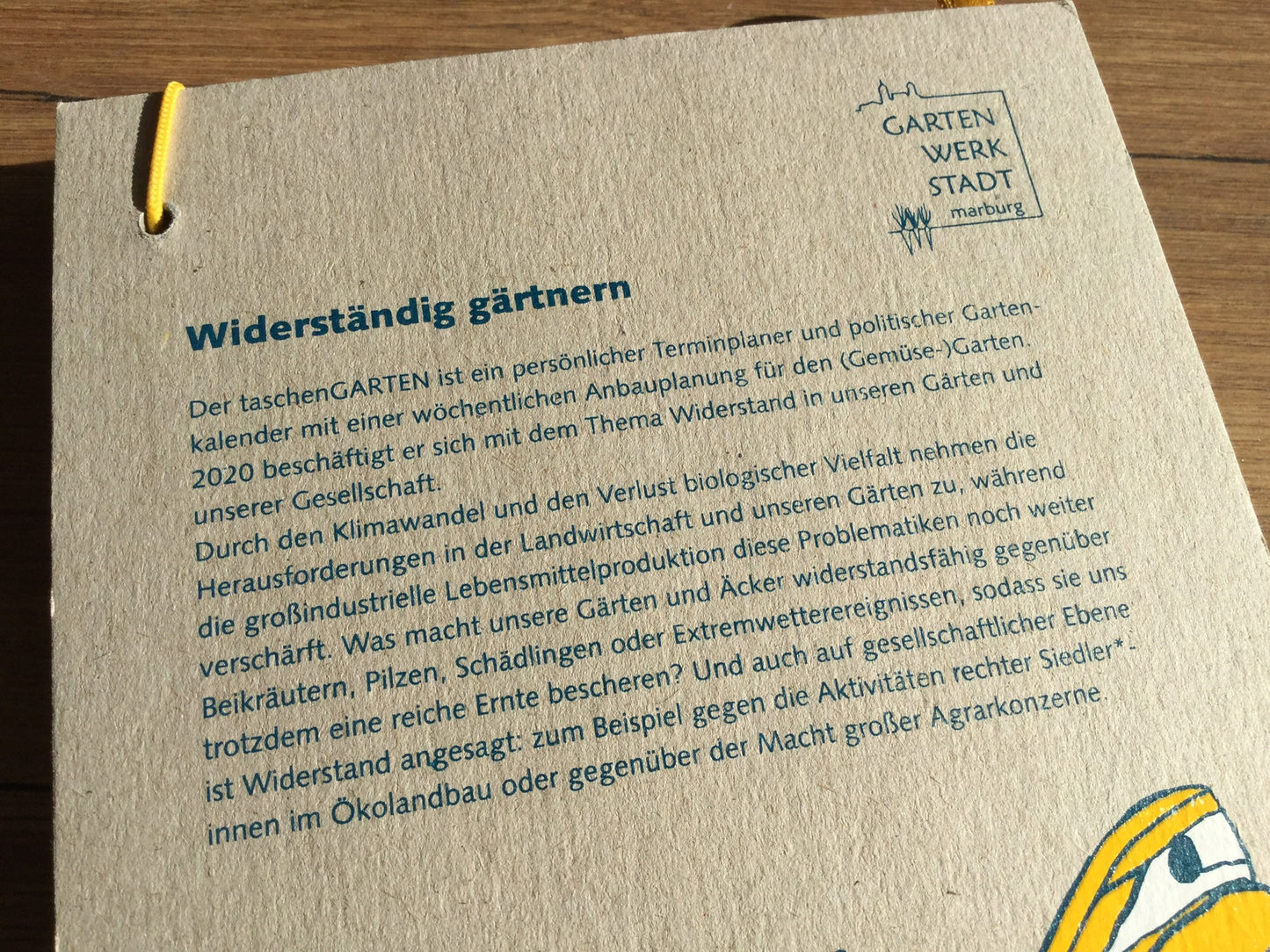 Wochenkalender TaschenGARTEN Notizbuch