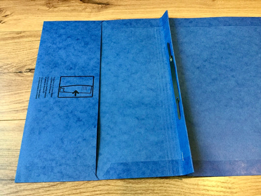 Schnellhefter mit Einstecktasche blau A4 Brunnen Manilakarton