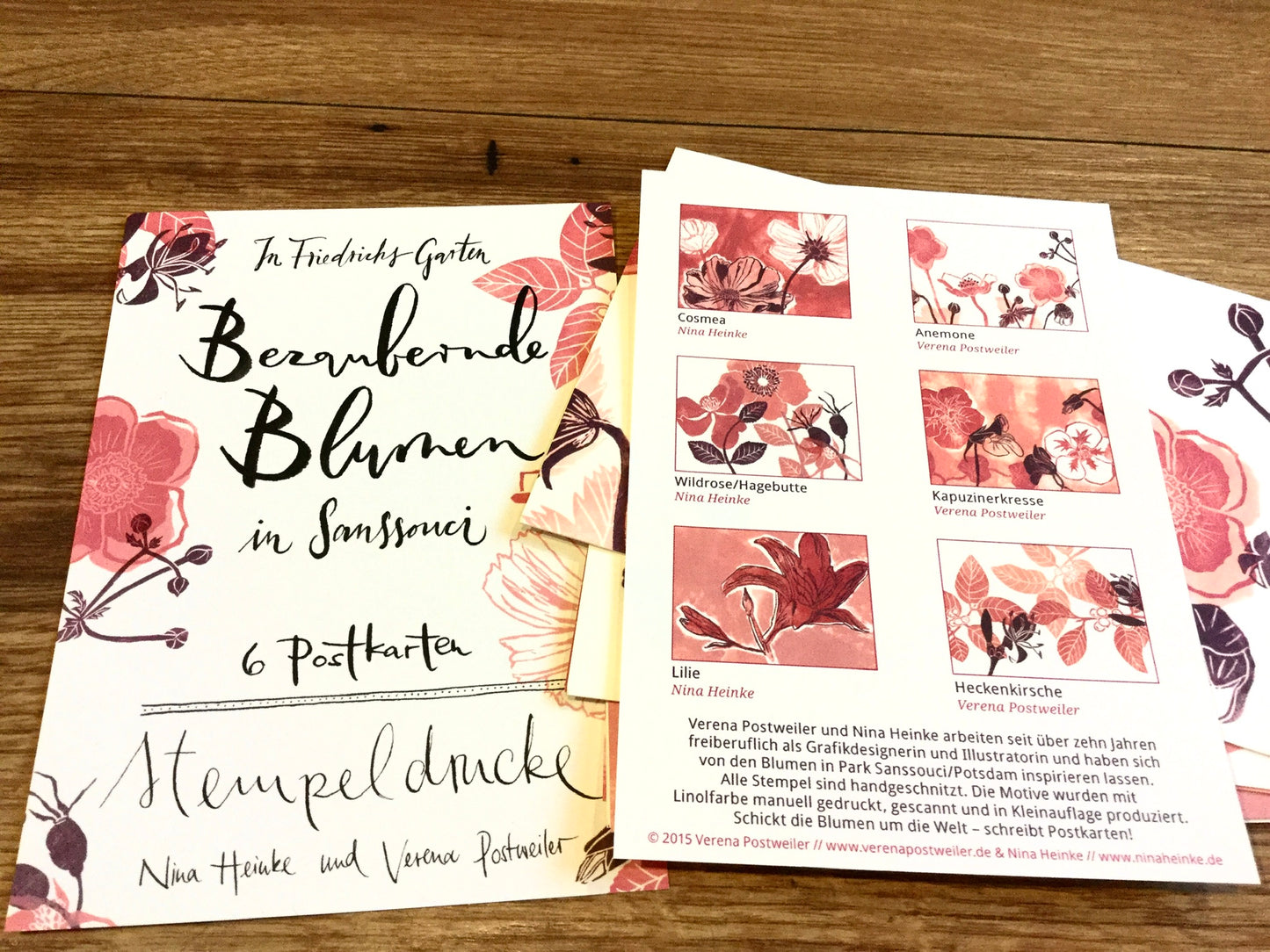 Postkarten-Set 6 Blumen Friedrichs Garten°