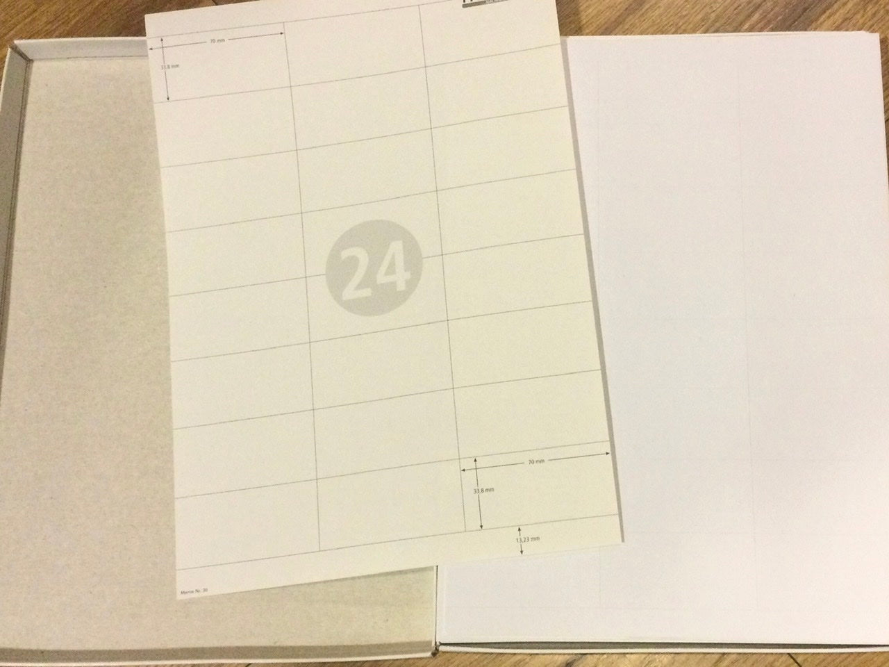 Etiketten 24/Bg. (64,6x33,8mm mit Rand)°