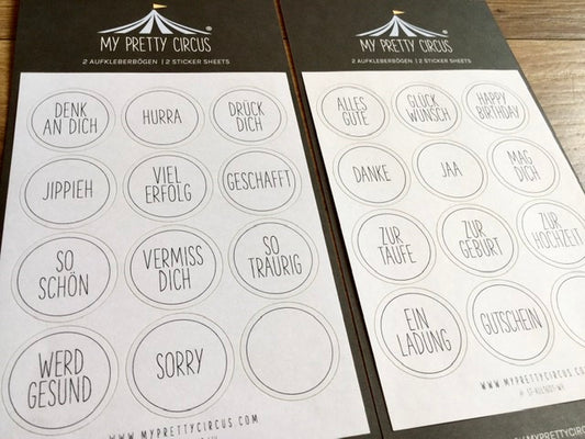 Text-Sticker rund (My Pretty Circus)