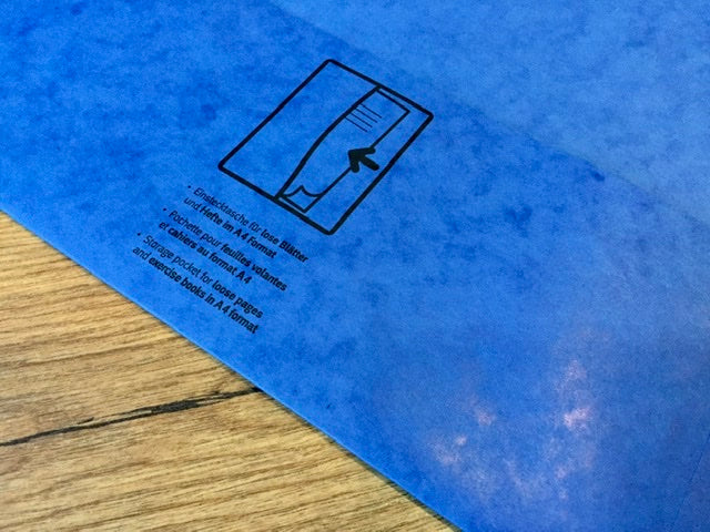 Schnellhefter mit Einstecktasche blau Brunnen