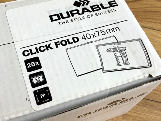 Namensschilder Kombiklemme PP Click Fold Durable°