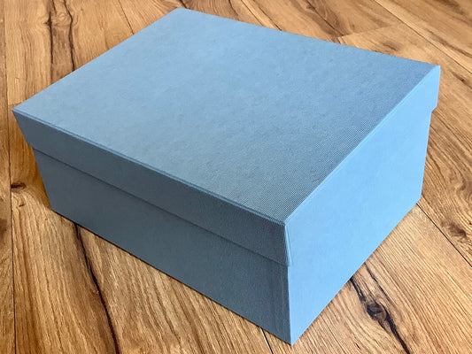 Schachtel Kartonage Denim gerippt Rössler°