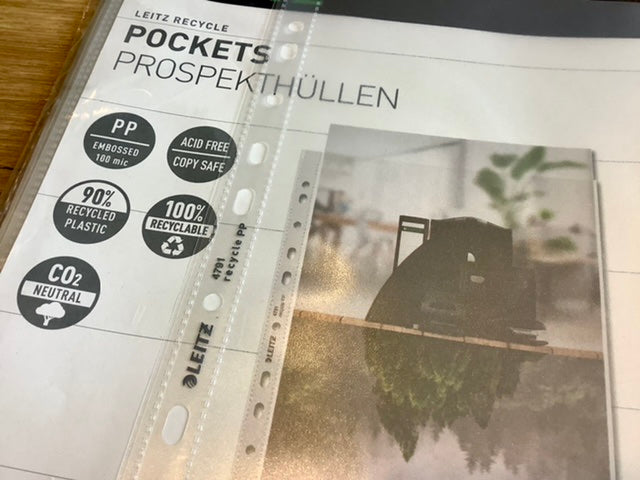 Prospekthüllen recycelt 25St. LEITZ A4 genarbt