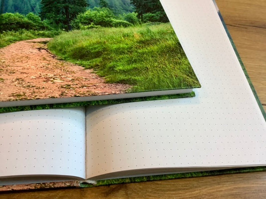 Notizbuch A5 Berglandschaft Punktraster Hardcover