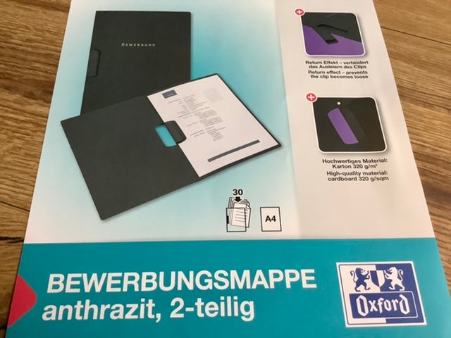 Bewerbungsmappe Clip-Fix A4 Oxf.°