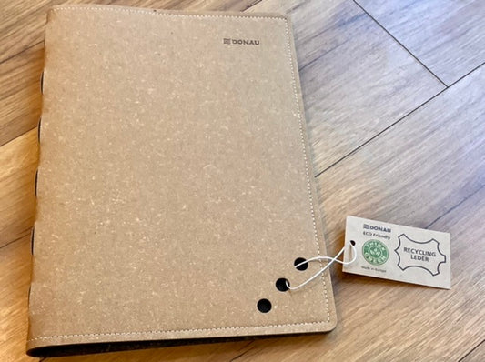 Ringmappe Recyclingleder A4 braun 4-Ring (Donau)