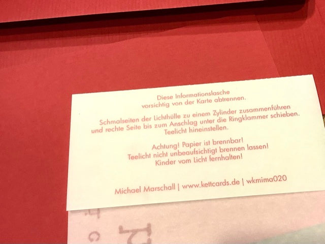 Weihnachtskarte Teelicht-Hülle (Marschall/Kettcards)