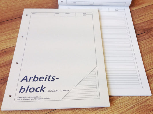 Arbeitsblock A4 Lin.1 50 Blatt