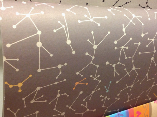 Geschenkpapier Mozaiq Moleküle grau